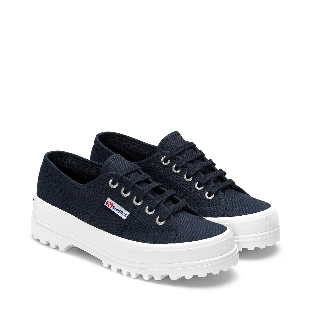 Superga 2555 Alpina Blue Low Top Sneakers - Men's Sneakers USA | US4827444